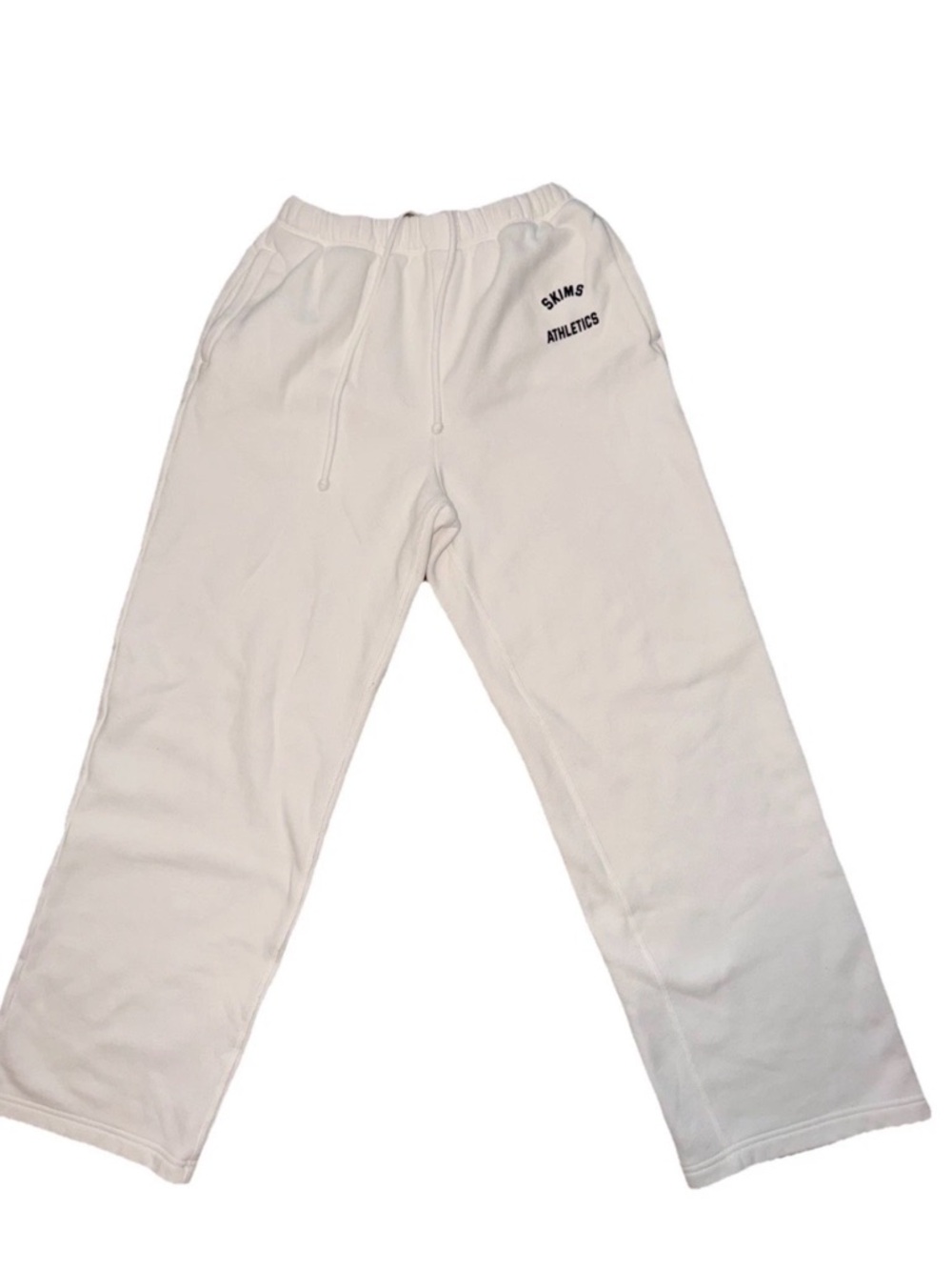 Skims Sweatpants Women’s Size XS White Straight Leg Drawstring